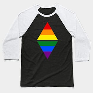 #nerfingwithpride Auxiliary Logo - LGBTQIA+ Pride Flag Baseball T-Shirt